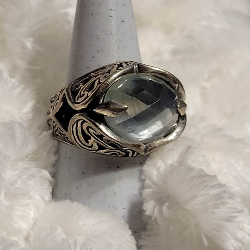 BEAUTIFUL Carolyn Pollack Green Gemstone Ring - Picture 8 of 11